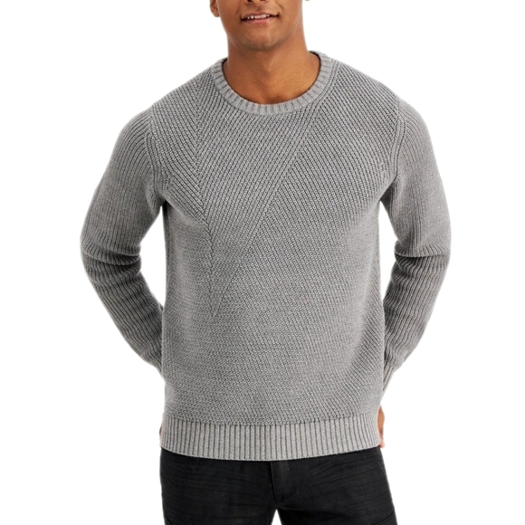 INC Mens Knit Long Sleeve Sweater Heather Gray XXL - Picture 1 of 3